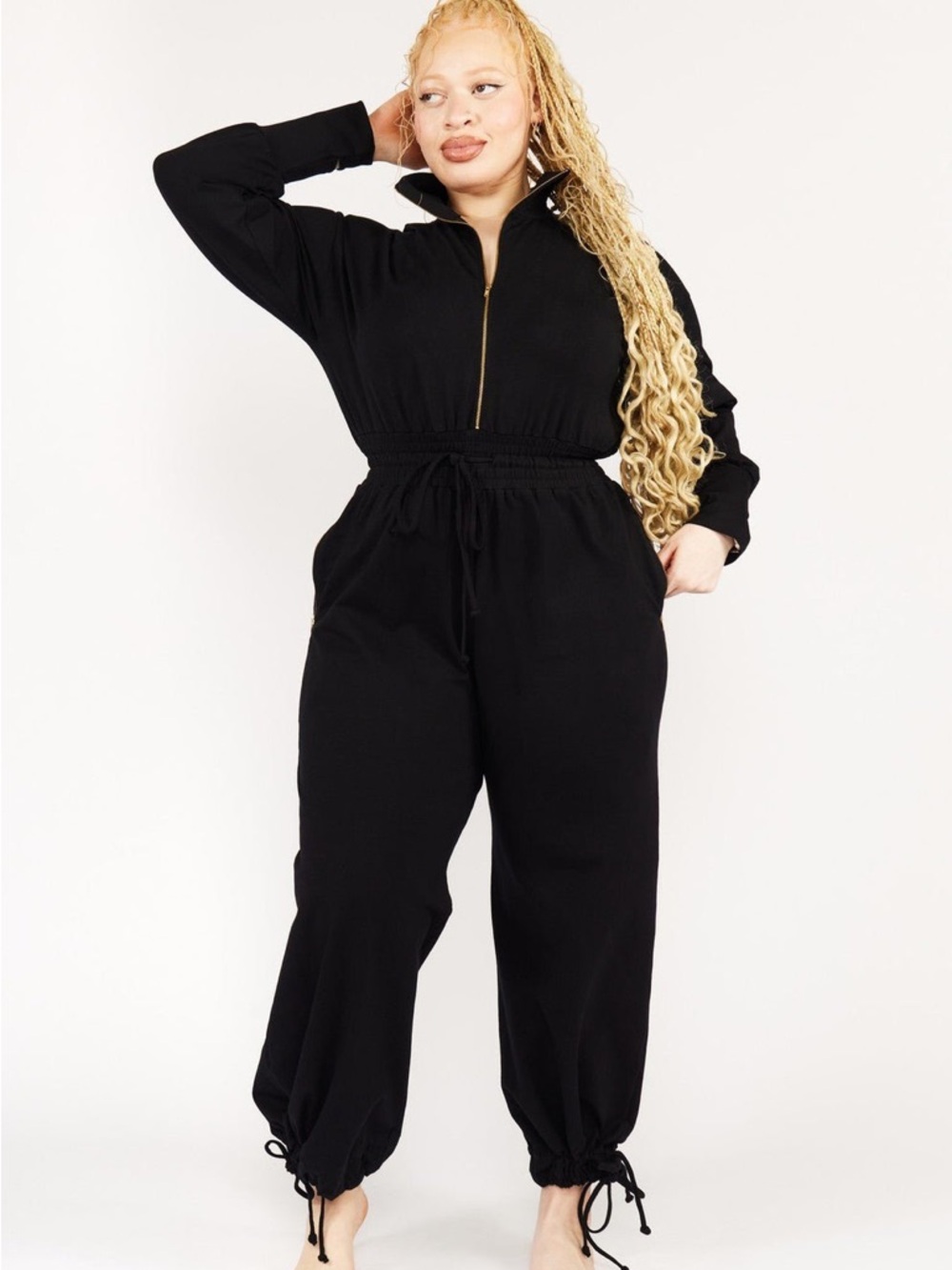 MANNERS LONDON Balinese Lace Boiler Suit in Black - Picture 8 of 9
